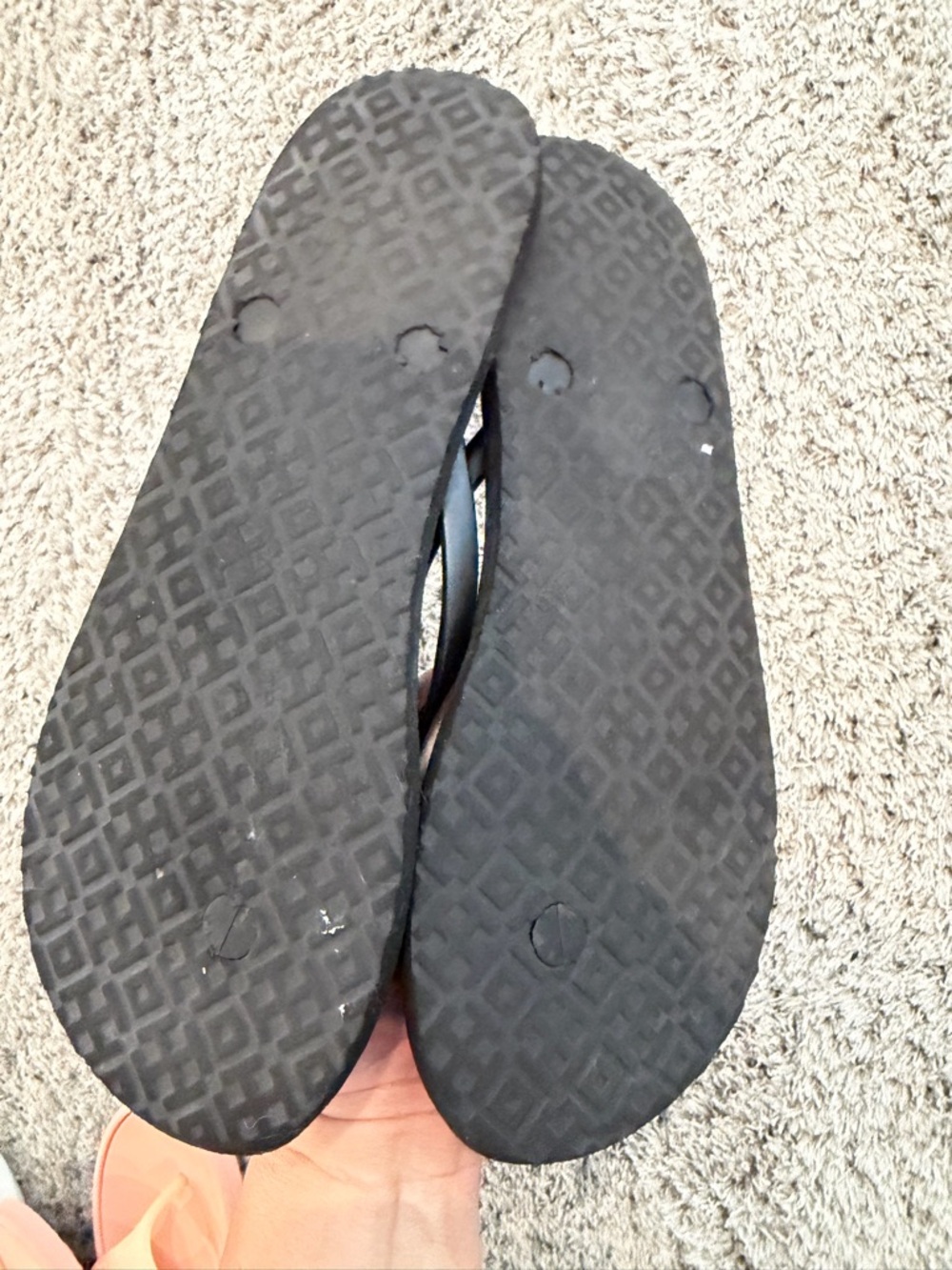 Tory Burch Black Logo Flip Flop Sandals - Picture 3 of 3